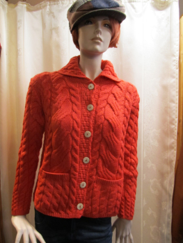 Aran Damen Strickjacke -Button Cable B940 660